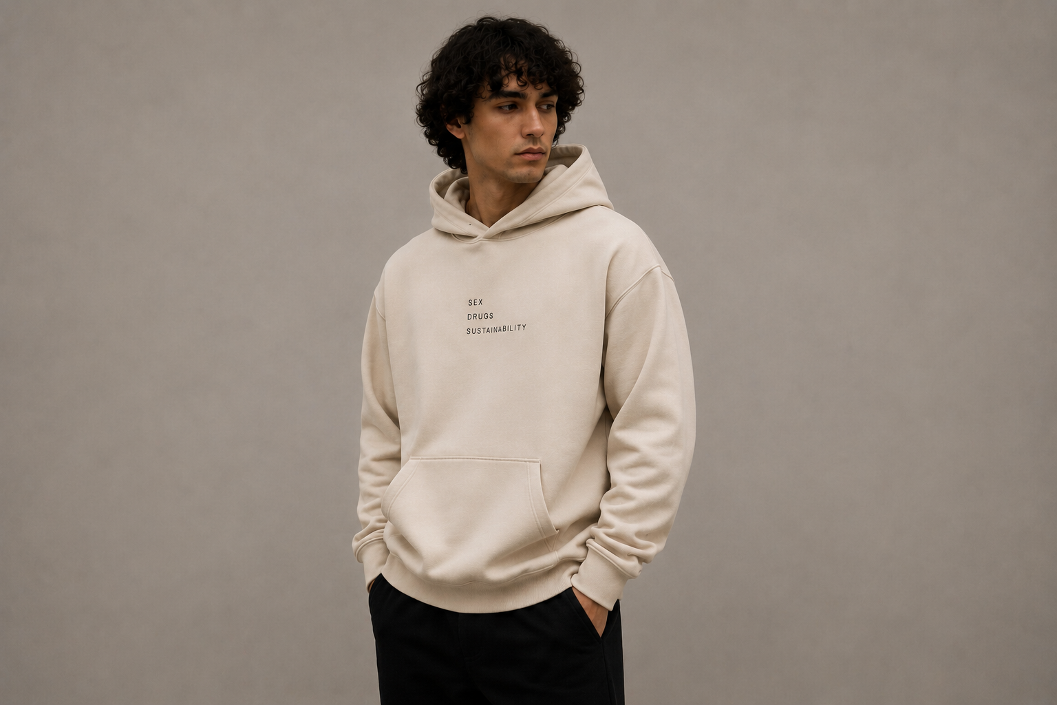 The Contradiction Hoodie — Stone — thumbnail 3