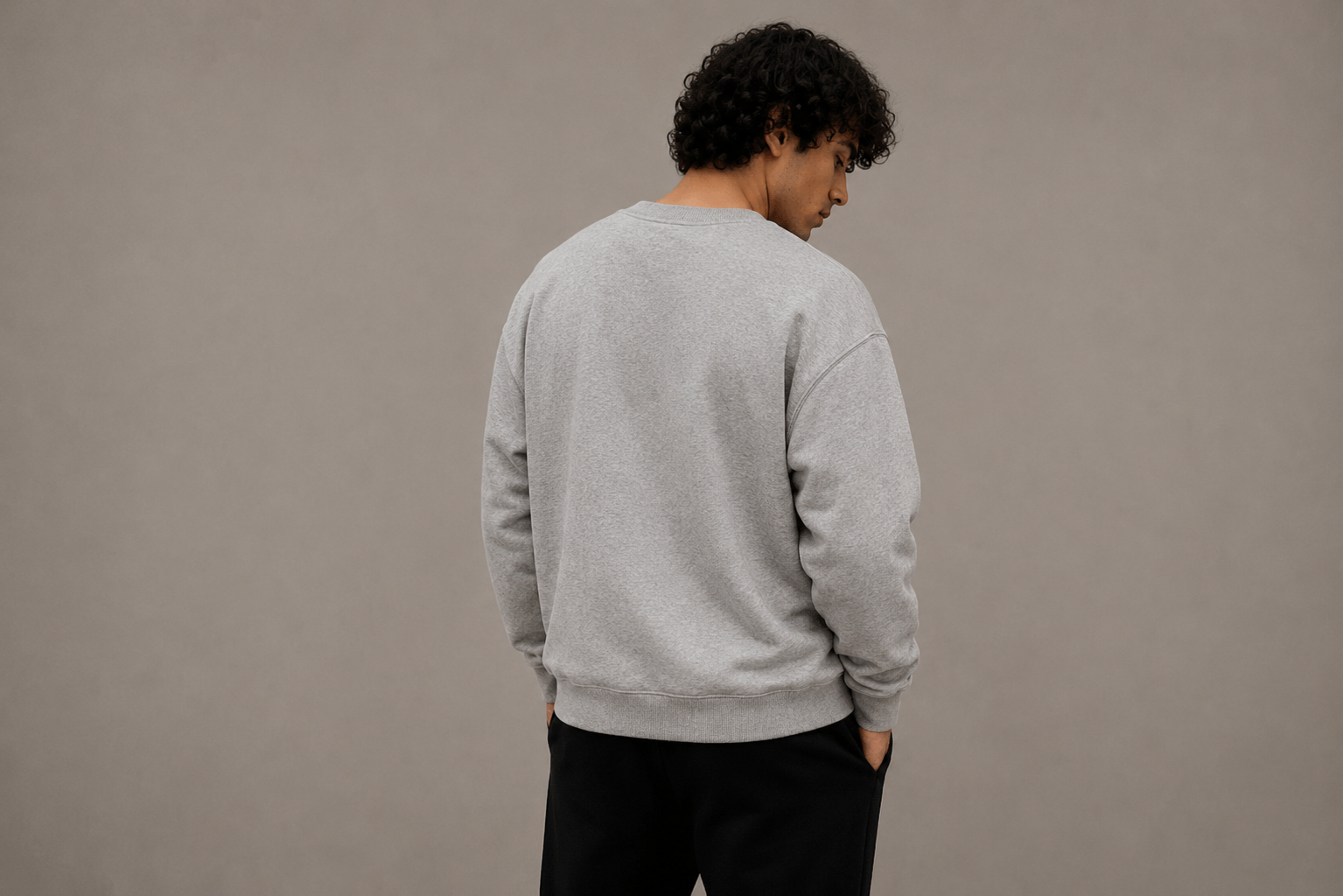 Warm Grey No Purity Sweatshirt close-up